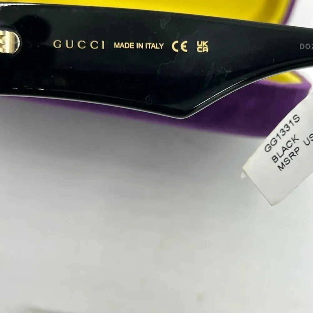 Men's Gucci acetate square sunglasses made in Italy